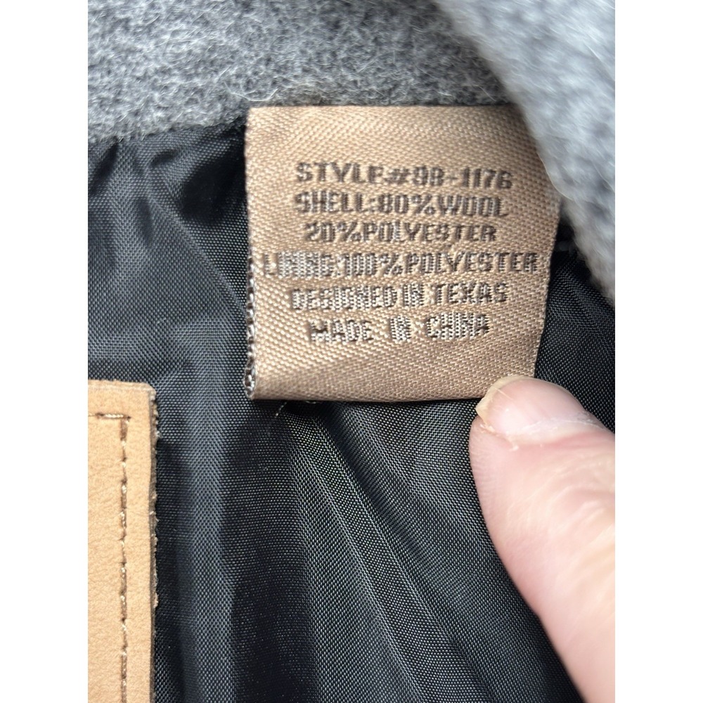 Powder River Outfitters Panhandle Vest Sz M Wool Gray 4pockets Mens Button Front - Picture 3 of 11
